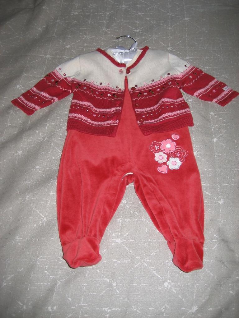 Small Wonders Infant Girl Holiday Outfit Sz. 3/6 Months NWT