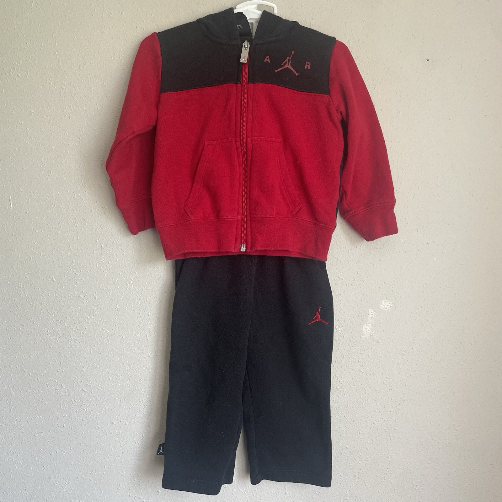 Air Jordan Two Piece Set Full Zip Hoodie And Sweatpants Toddler Boys Size 24 Mo