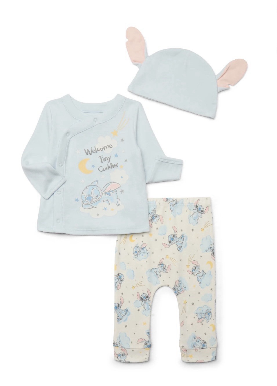 Disney Baby Wishes + Dreams Stitch Baby Boys or Girls Set, 3-Piece, Size 3-6M