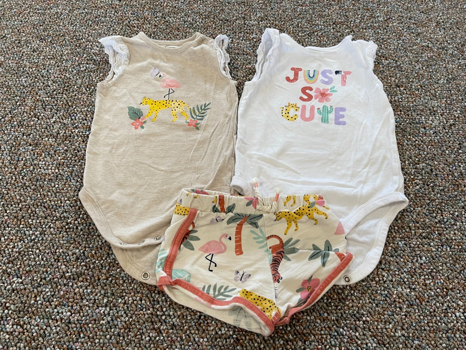 Garanimals Girls Leopard Jungle Just So Cute 3-Piece Set 12M