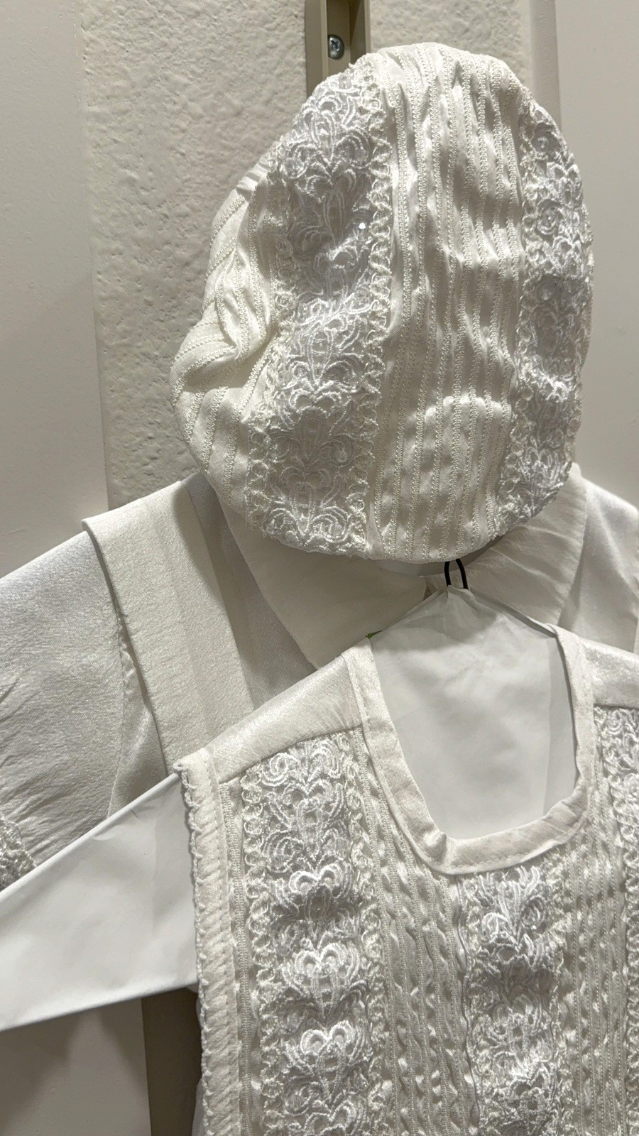 ***ALAS DE ANGEL***BOYS WHITE BAPTISISM SET – SIZE 3 WITH CAP