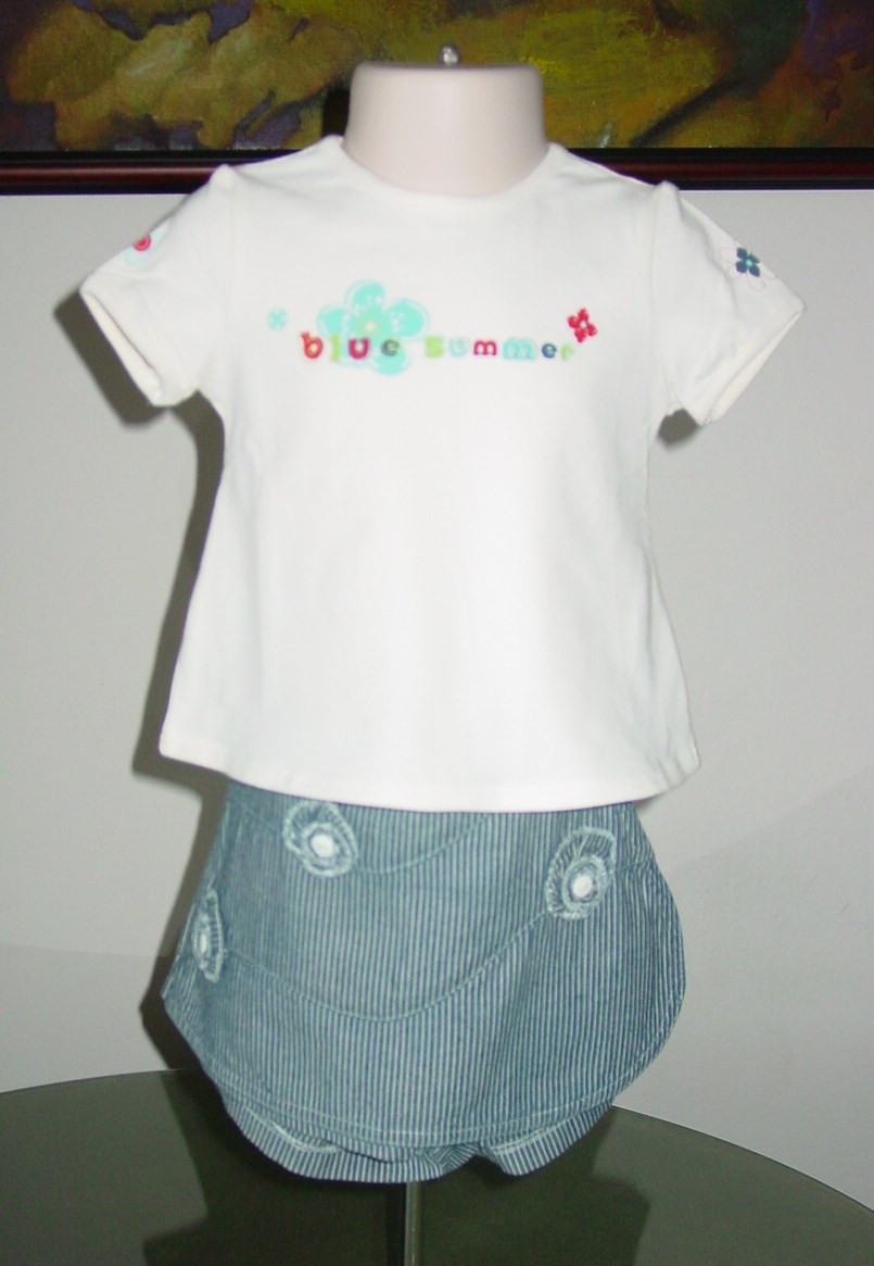 NWT Catimini PALM BEACH Skort and Top Outfit, sz 2A