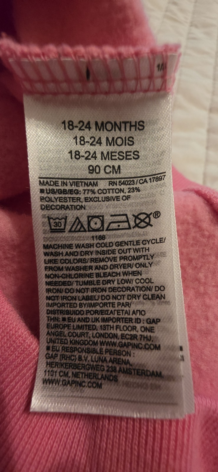 NWOT Baby Gap Disney Minnie Mouse Pink 2 Piece Set 18-24 M. Top, 12-18 M. Pants