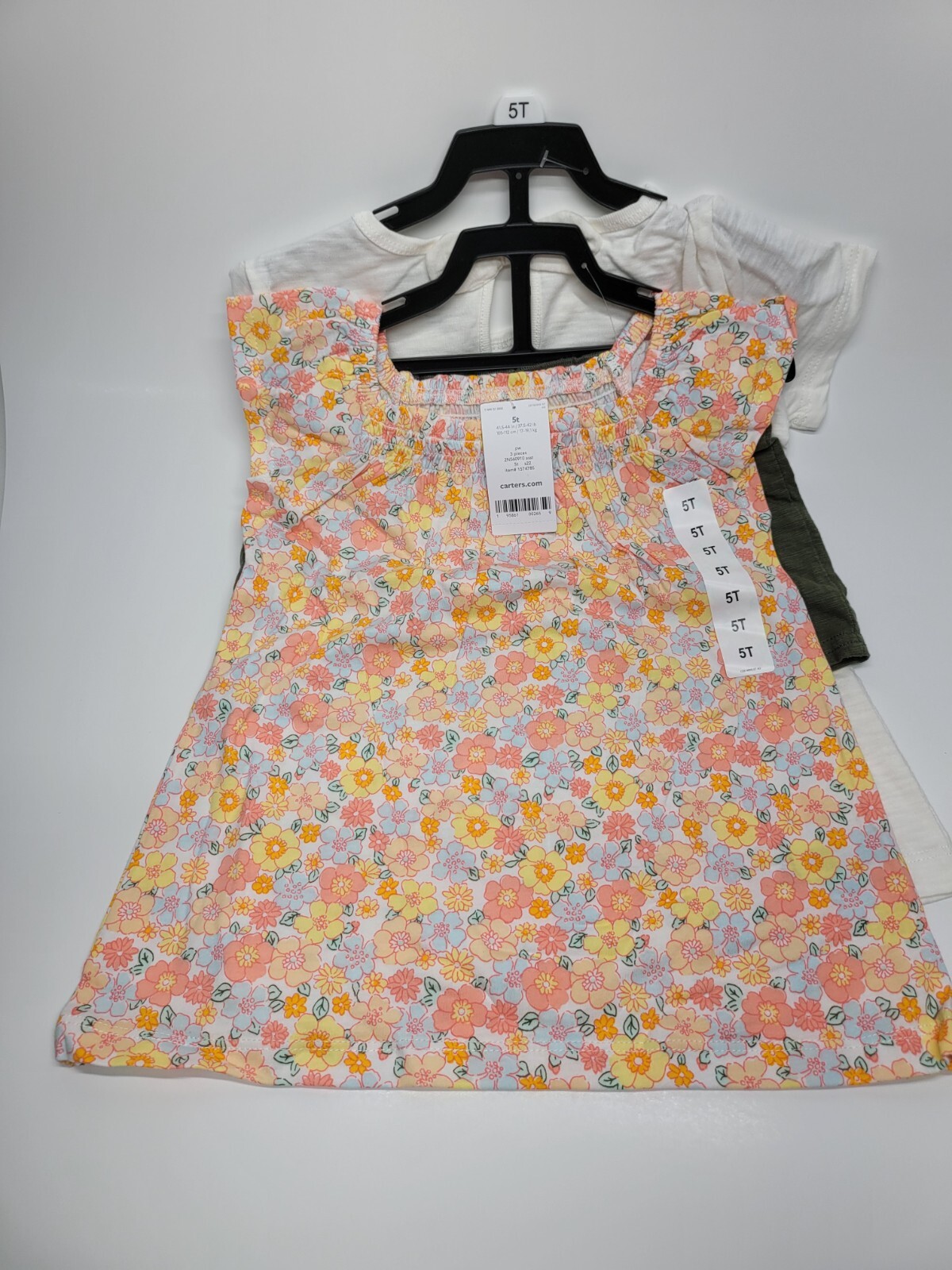 Carter’s Kids’ 3-piece Playwear Set, Love Flowers Girls Toddler