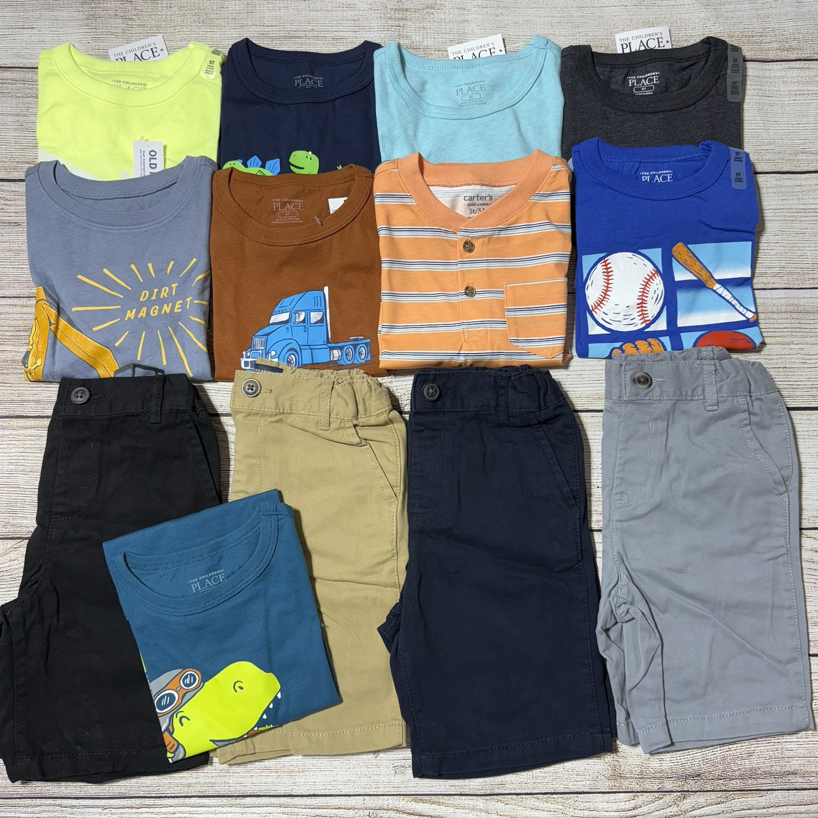 Toddler Boy Lot Size 5T. NWT! 13 Pieces For Spring/Summer. Colorful, Casual