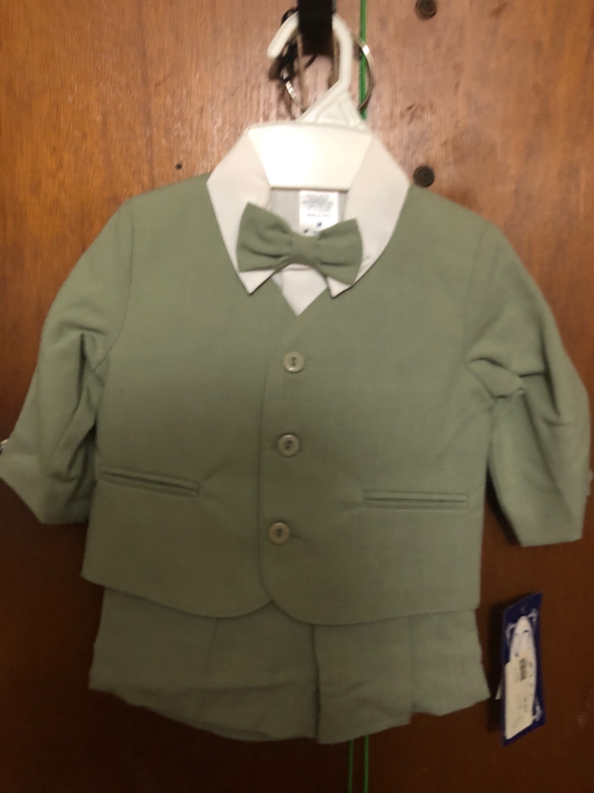 New Lito Short Suit Set sz 6-9 months Sage Green Holiday Birthday Church Wedding