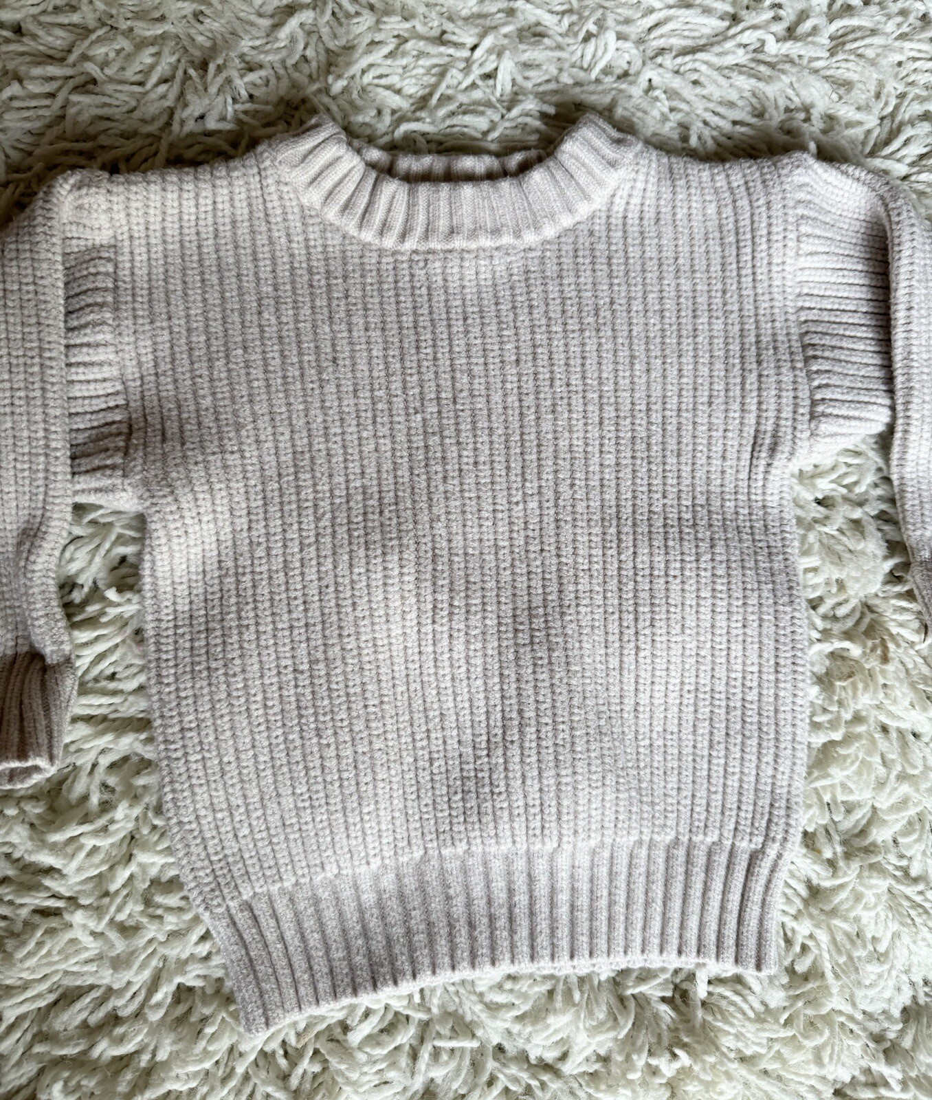 Baby Girl Jogger Set Knit Sweater Neutral Beige Aesthetic Bundle 12 Months
