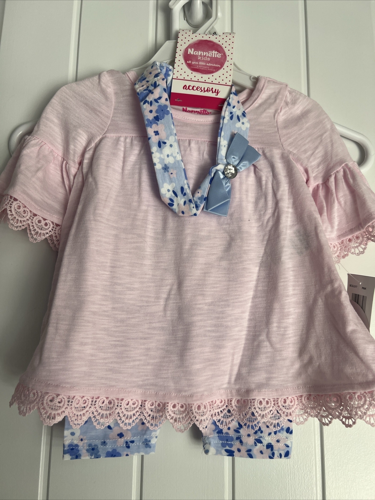 NEW NWT Nannette Girls 12 Months Beautiful 3 Piece Floral Capri Set