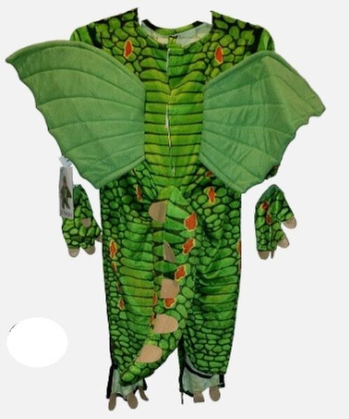 DRAGON TALES LIL DRAGON 2011 COSTUME W/ TAIL & GLOVES HALLOWEEN PLAY~NEW~2T-4T