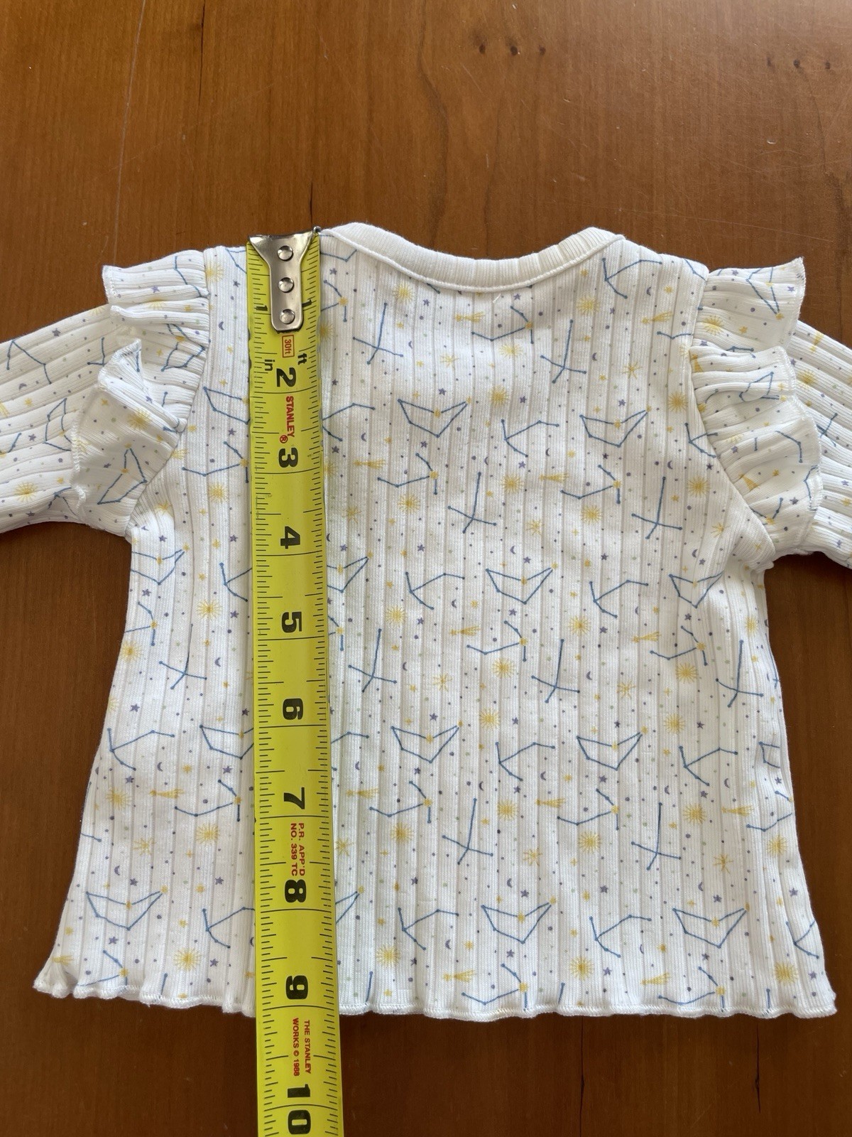 Primmi (Spain) Ivory/Yellow Celestial Ribbed Pima Cotton Top & Leggings-3Mos