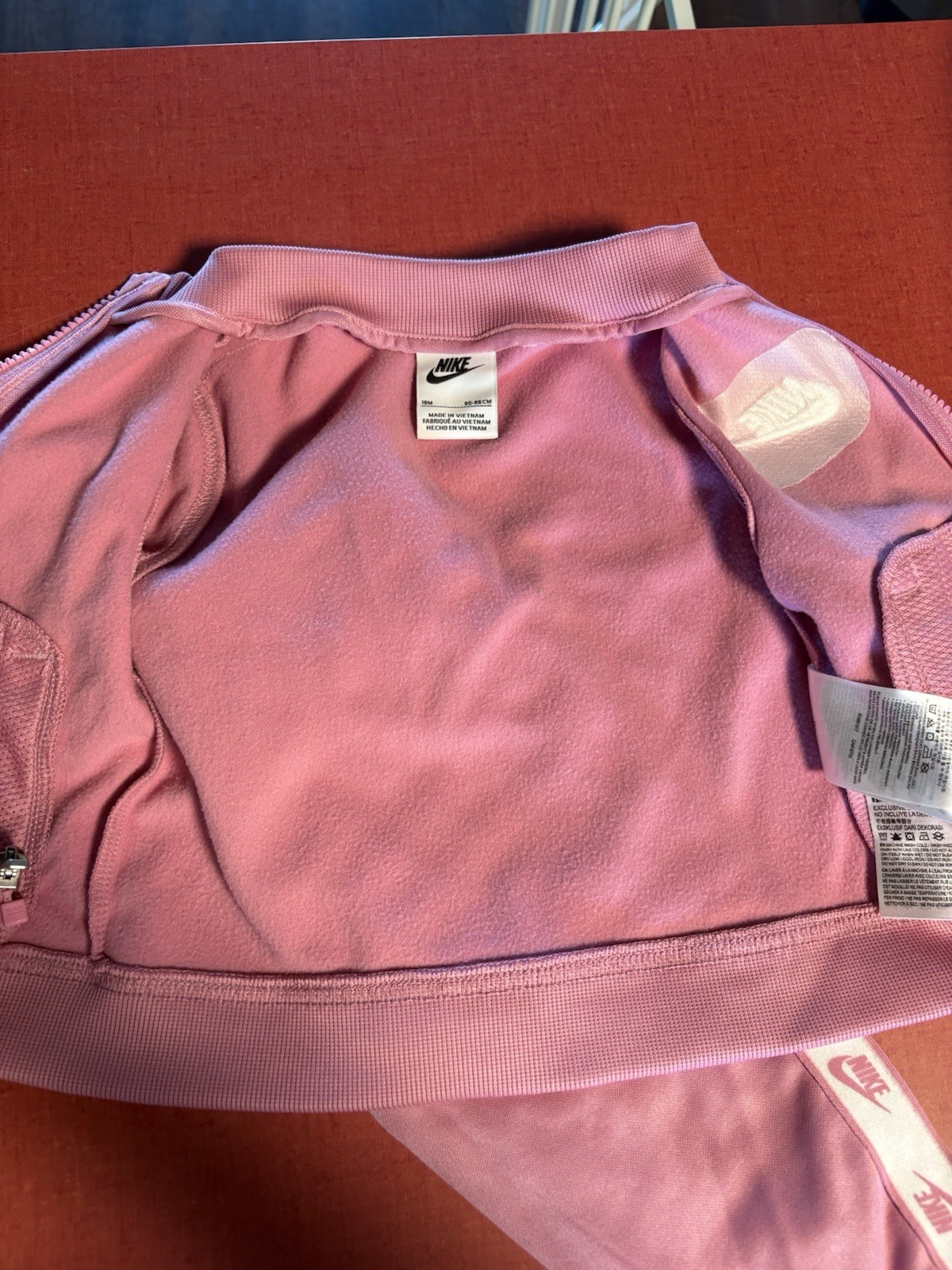 Nike Toddler Track Suit 18 Months – Pink Zip Jacket & Jogger Set