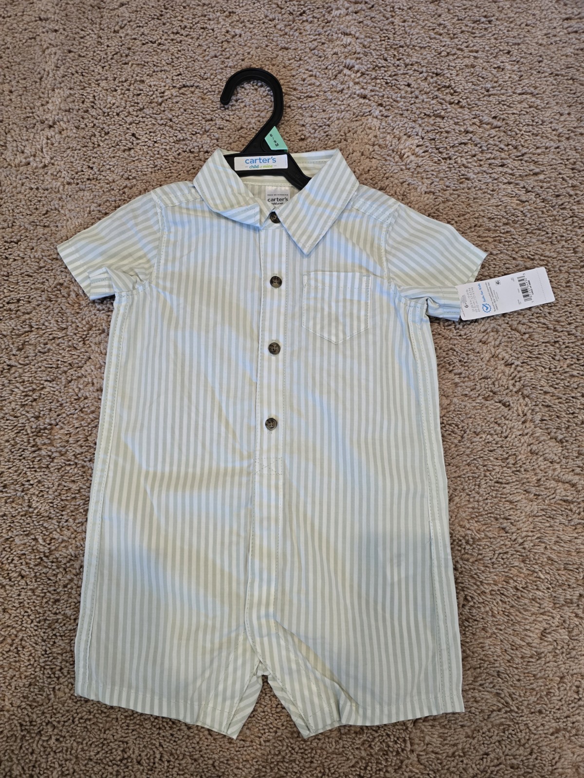 ***Carter’s*** 6-9M **ROMPER** Short Sleeve ***Nwt***FAST S/H