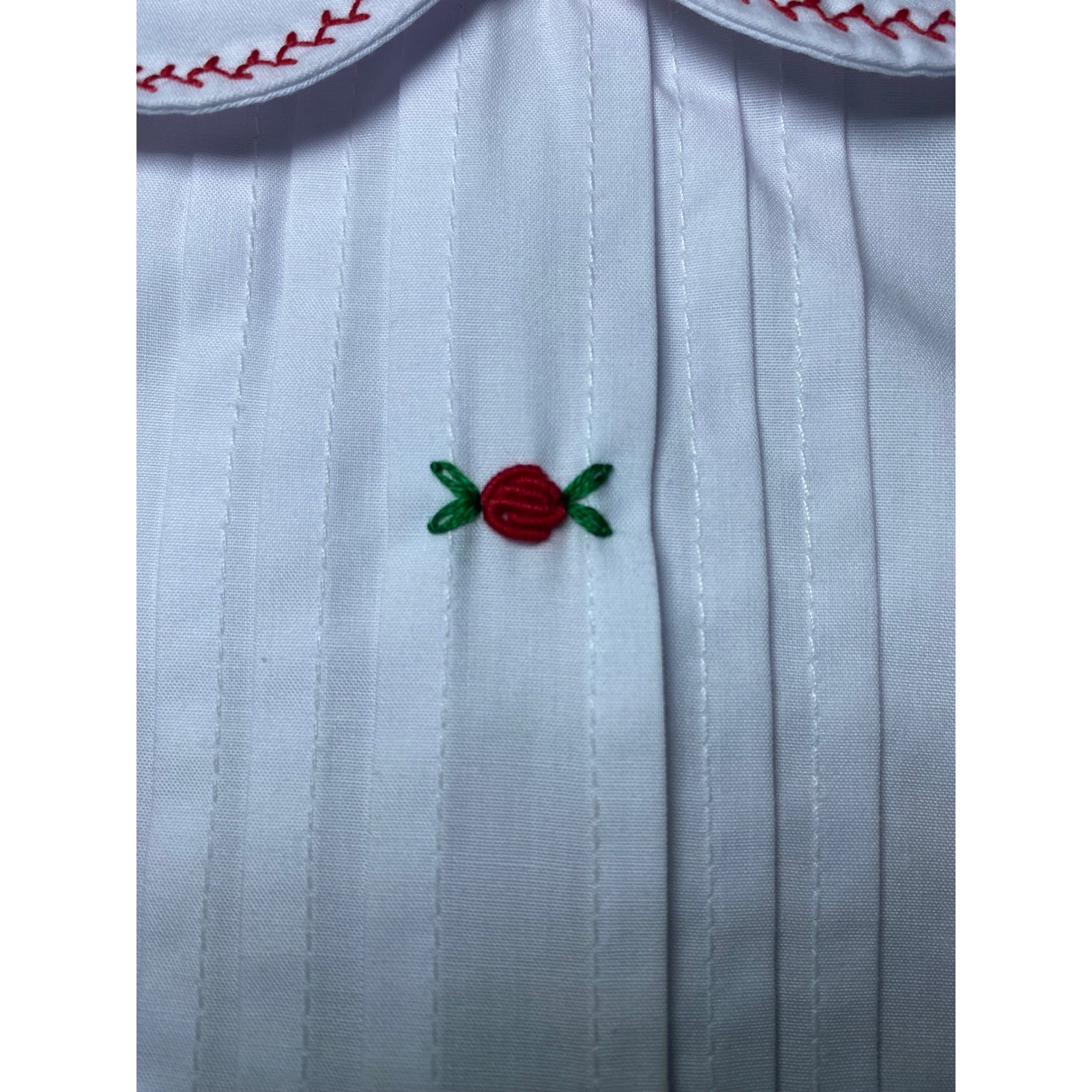 Zuccini Baby Girls White Pleated Top Red Corduroy Bloomers with Bow Set 6M NEW
