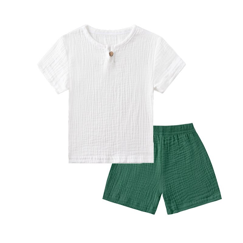 kids boys girls loose top skirt spring summer acid washed matching clothing