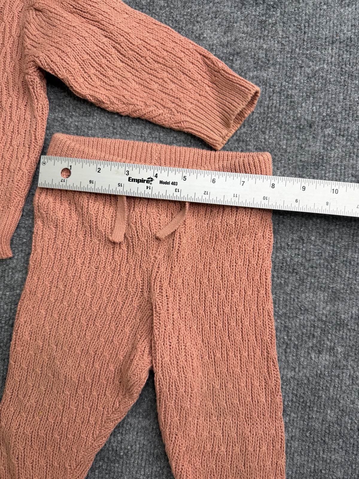 Jessica Simpson Baby Girl 2 Piece Size 6/9 Months 100% Cotton Light Pink Cream