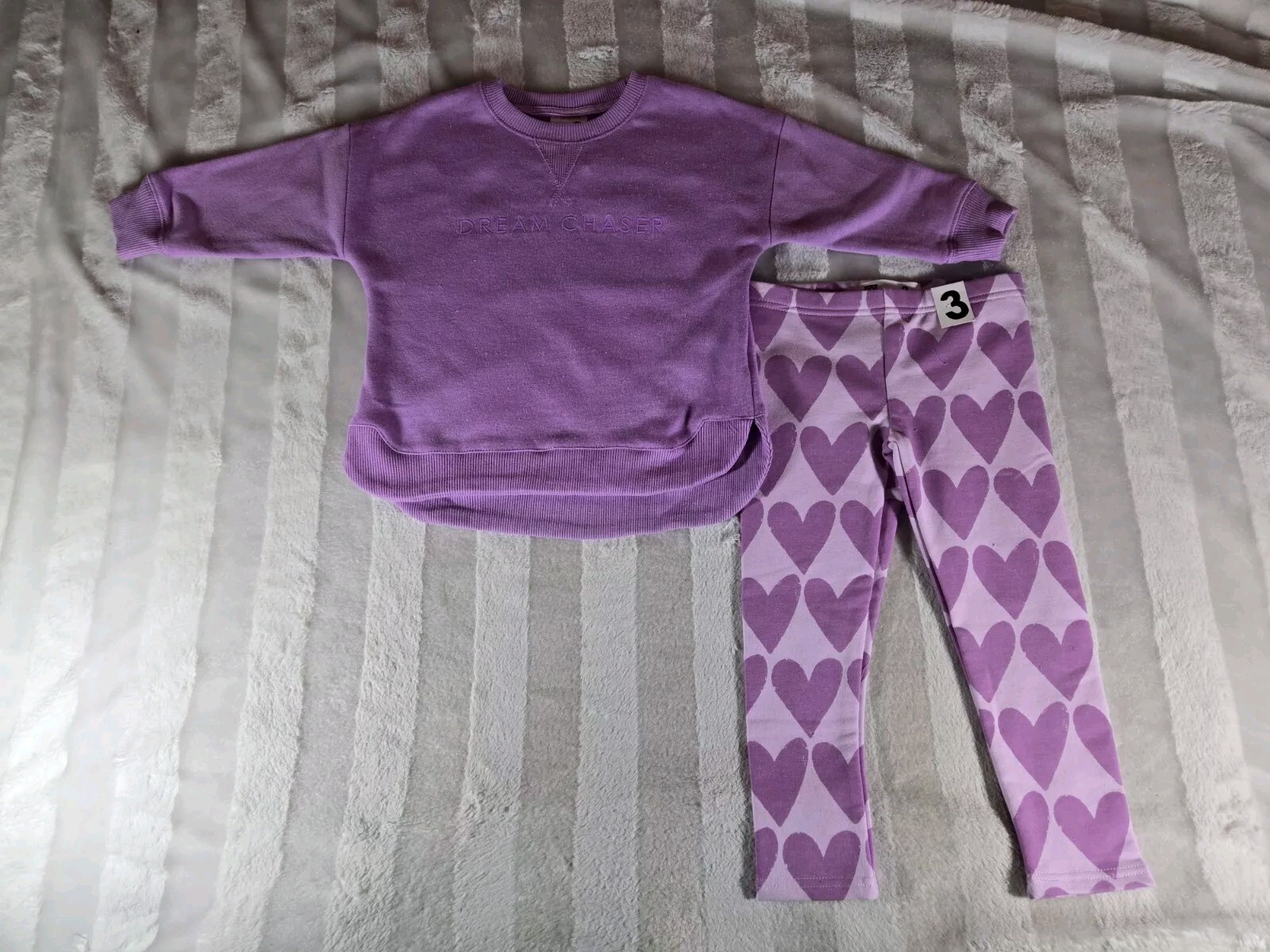 Cotton On Kids Maya Fleece Heart Legging Dora Dream Chaser Crew Set Size 3 Girls