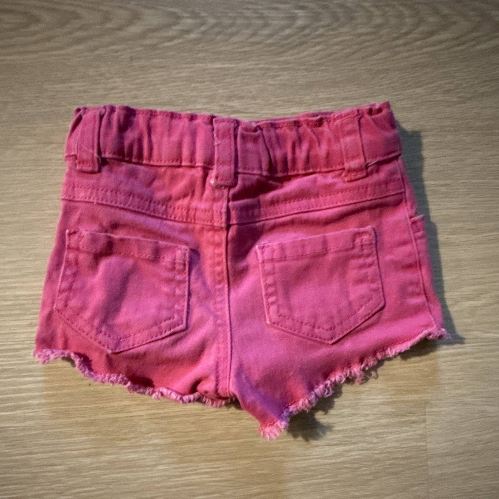 Garanimals Girls 12-18M 2pc Tee & Denim Shorts Set Pink Lemon Graphic Pockets