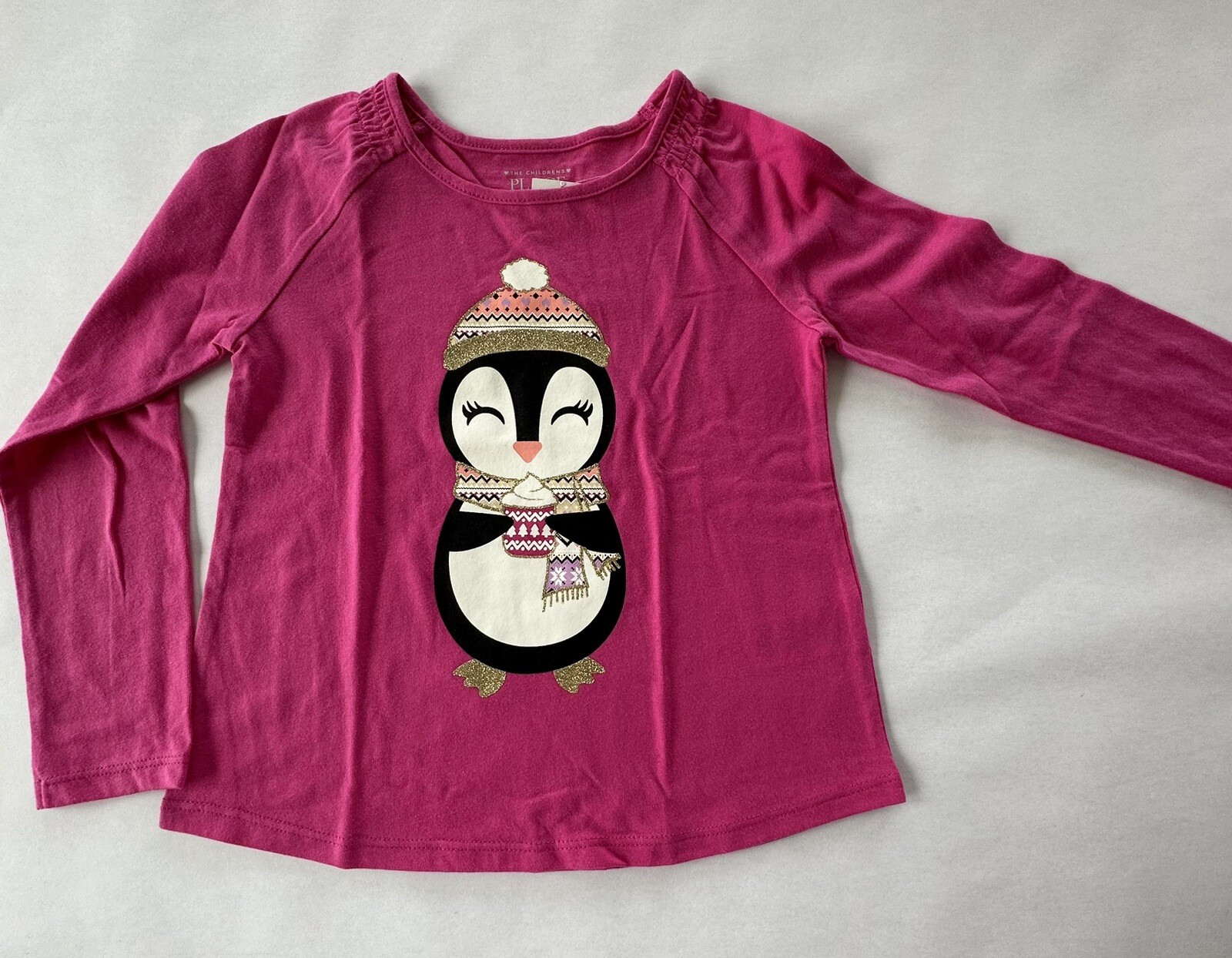 The Children’s Place Girl 4T Penguin Top With Fair Isle Leggings Set Winter NWT.
