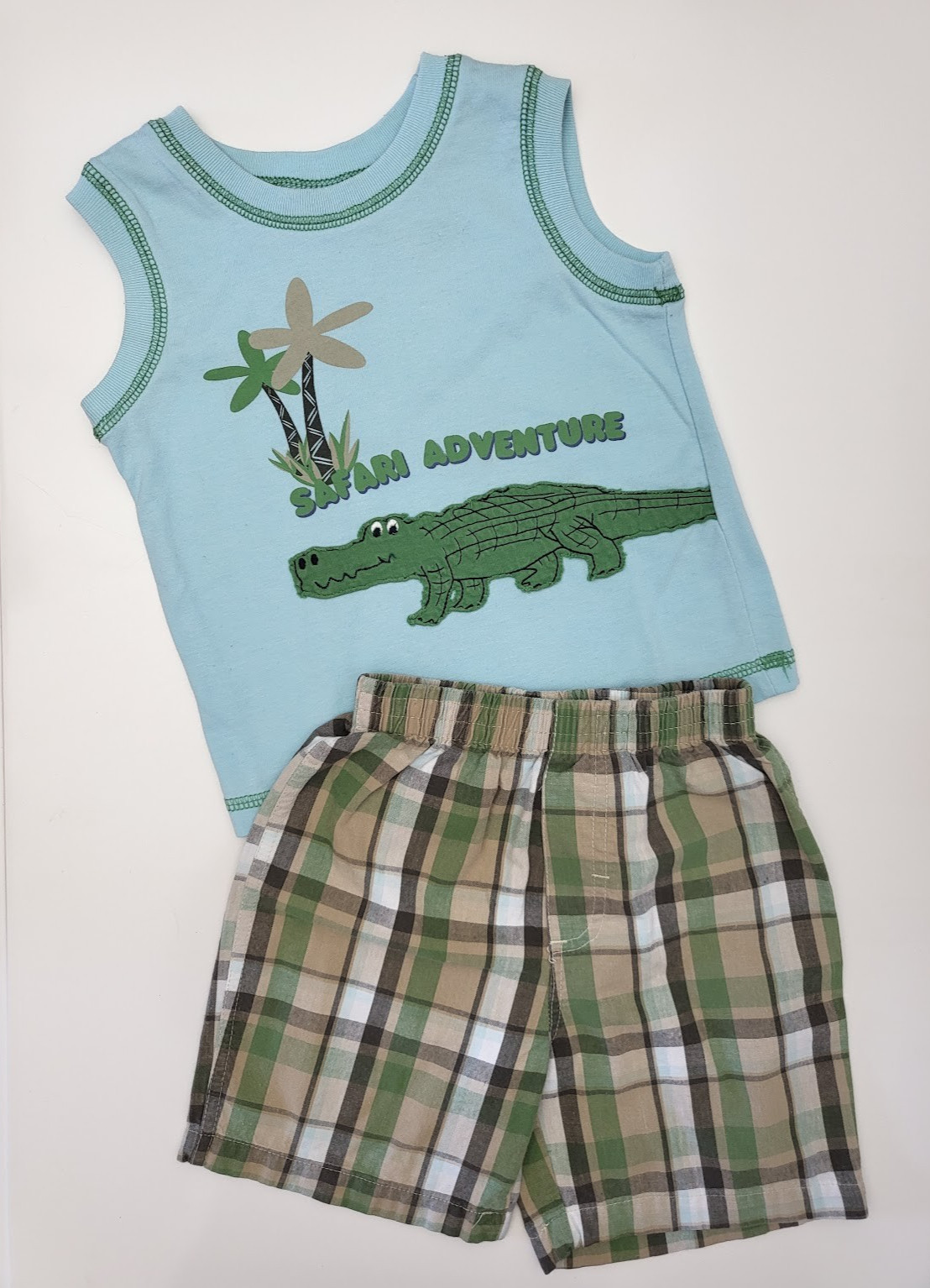 Little Rebels 2-piece set, Boy 2T, Safari Adventure Crocodile Applique