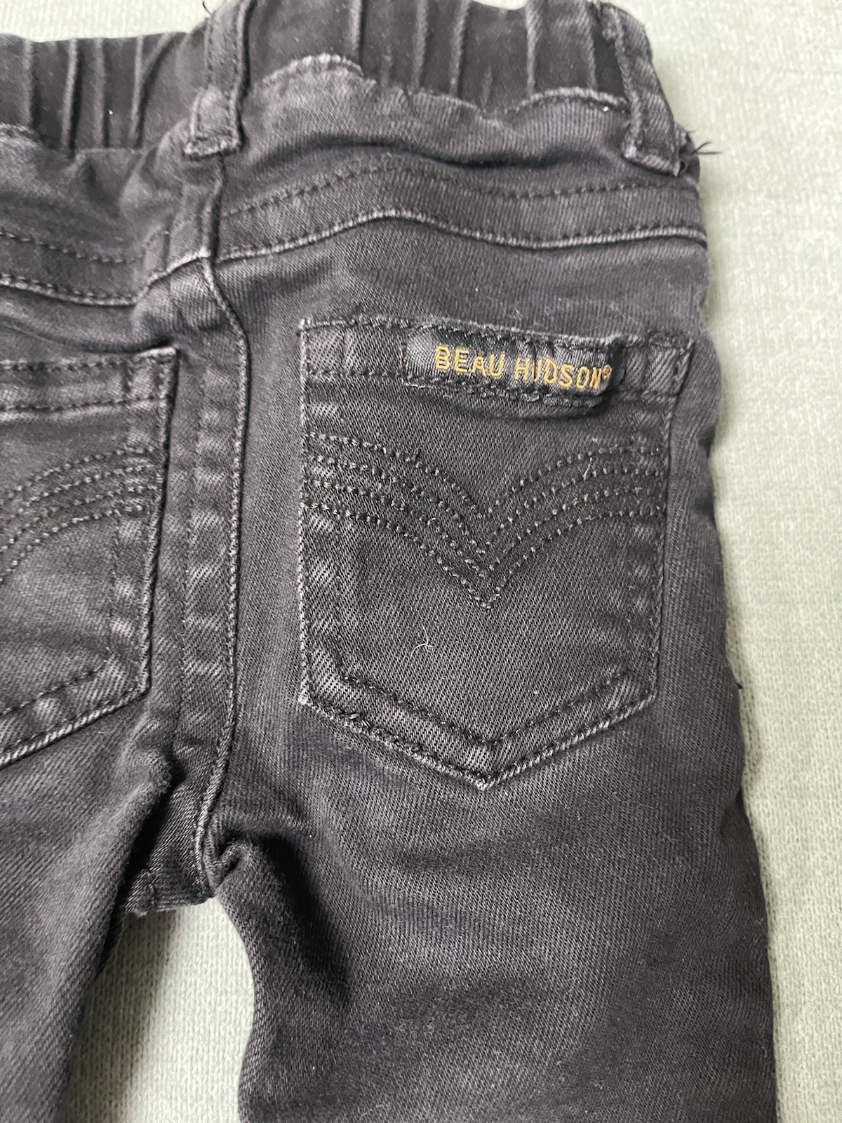 Beau Hudson Baby Black Skinny Jean Pull-On Jeans Size 1