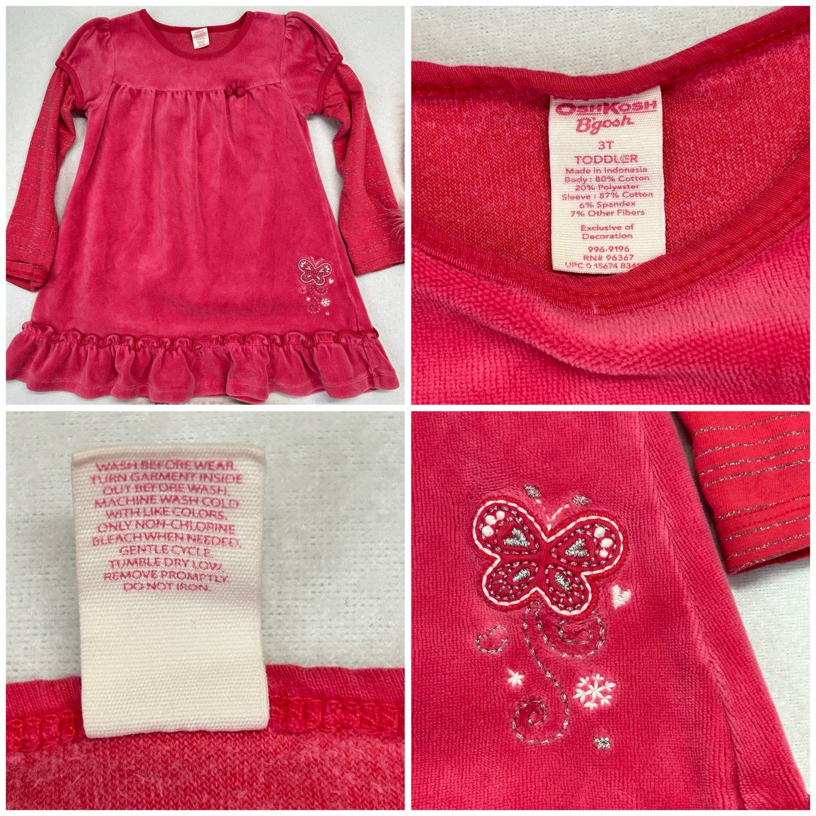 Baby Girls 5pc Lot 3T Dress Jacket Osh Kosh BONNIE JEAN USA Little Me BLUEBERI