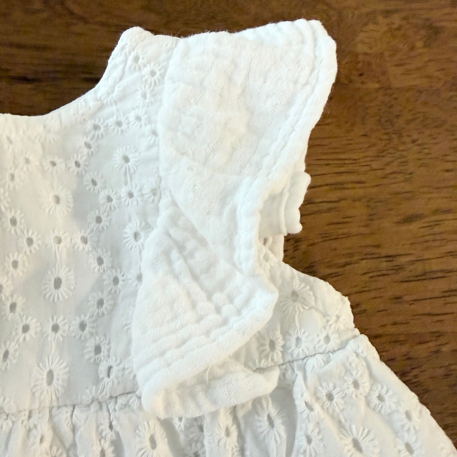 Cat & Jack Baby Girls White Eyelet Lace Dress & Bloomers 6-9M Boho Cottagecore