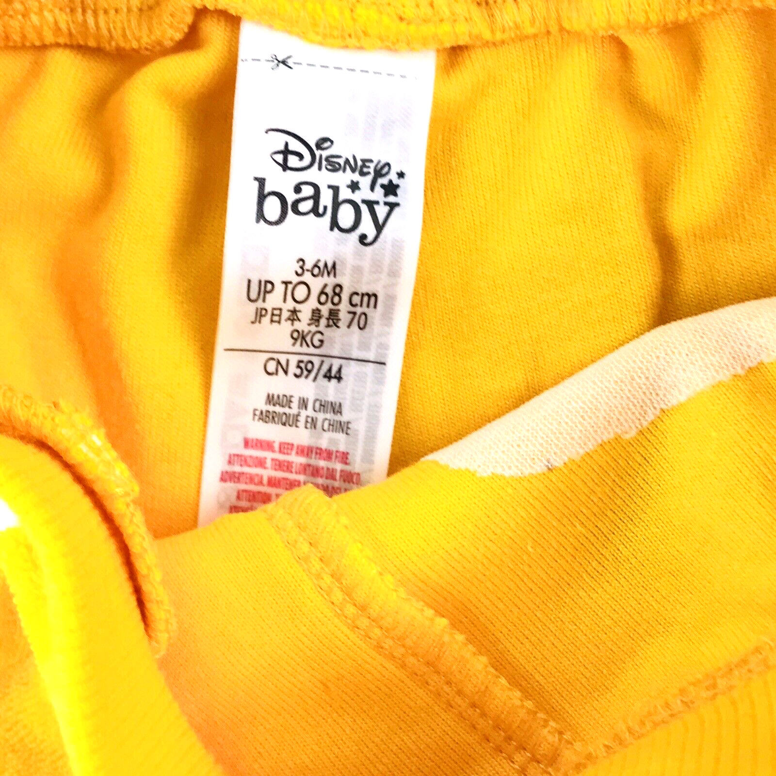 Disney Baby Yellow Short Sleeve French Terry Ice Cream Minnie Top Shorts 3-6 MO