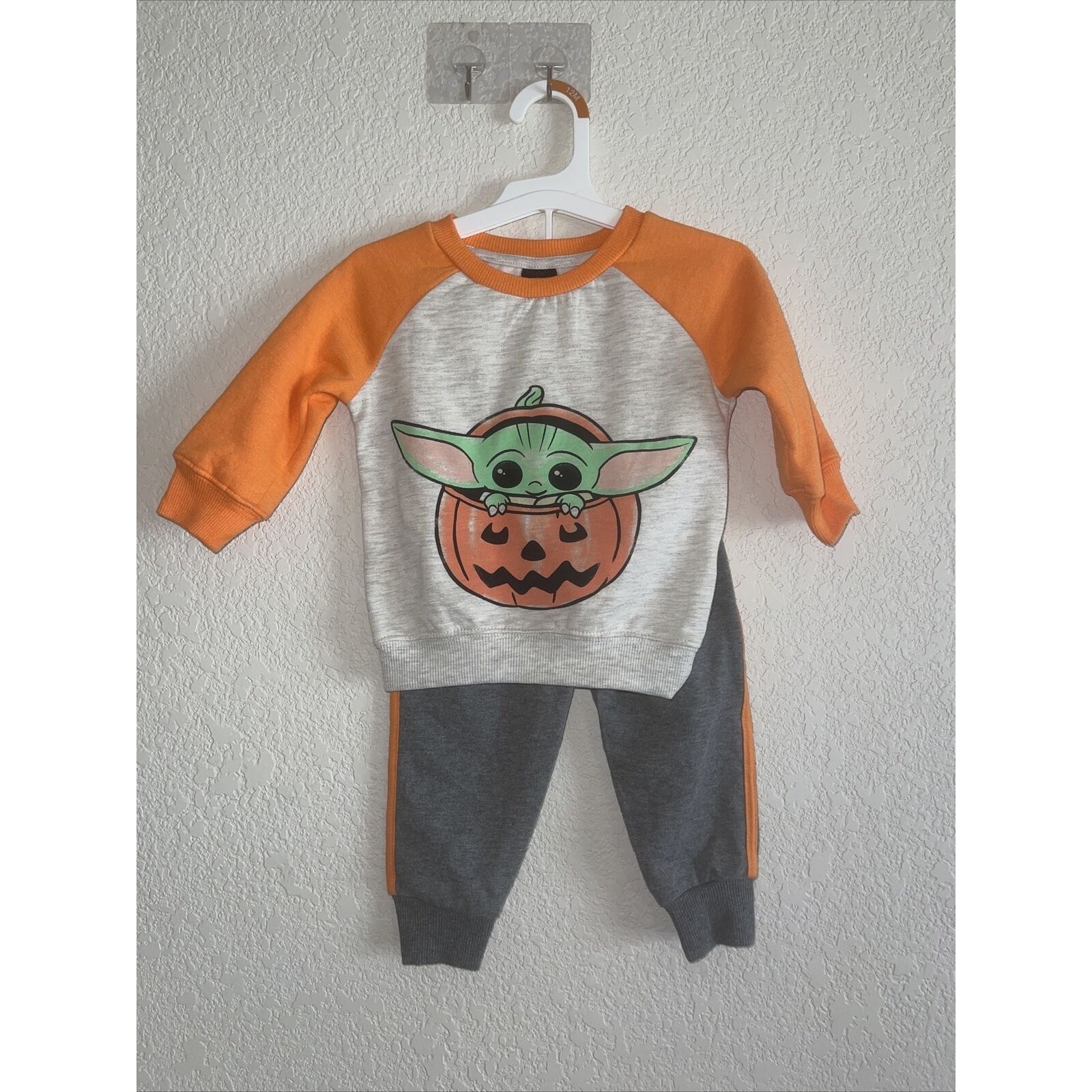 12 Months Star Wars 2 Piece Sweat Shirt And Pants Baby Halloween Set
