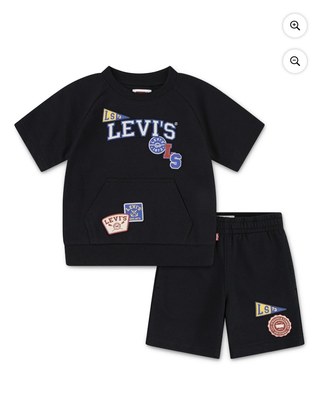 Levi’s Toddler 2Pc Boys Raglan Knit Short Set Size 3T NWT. $36