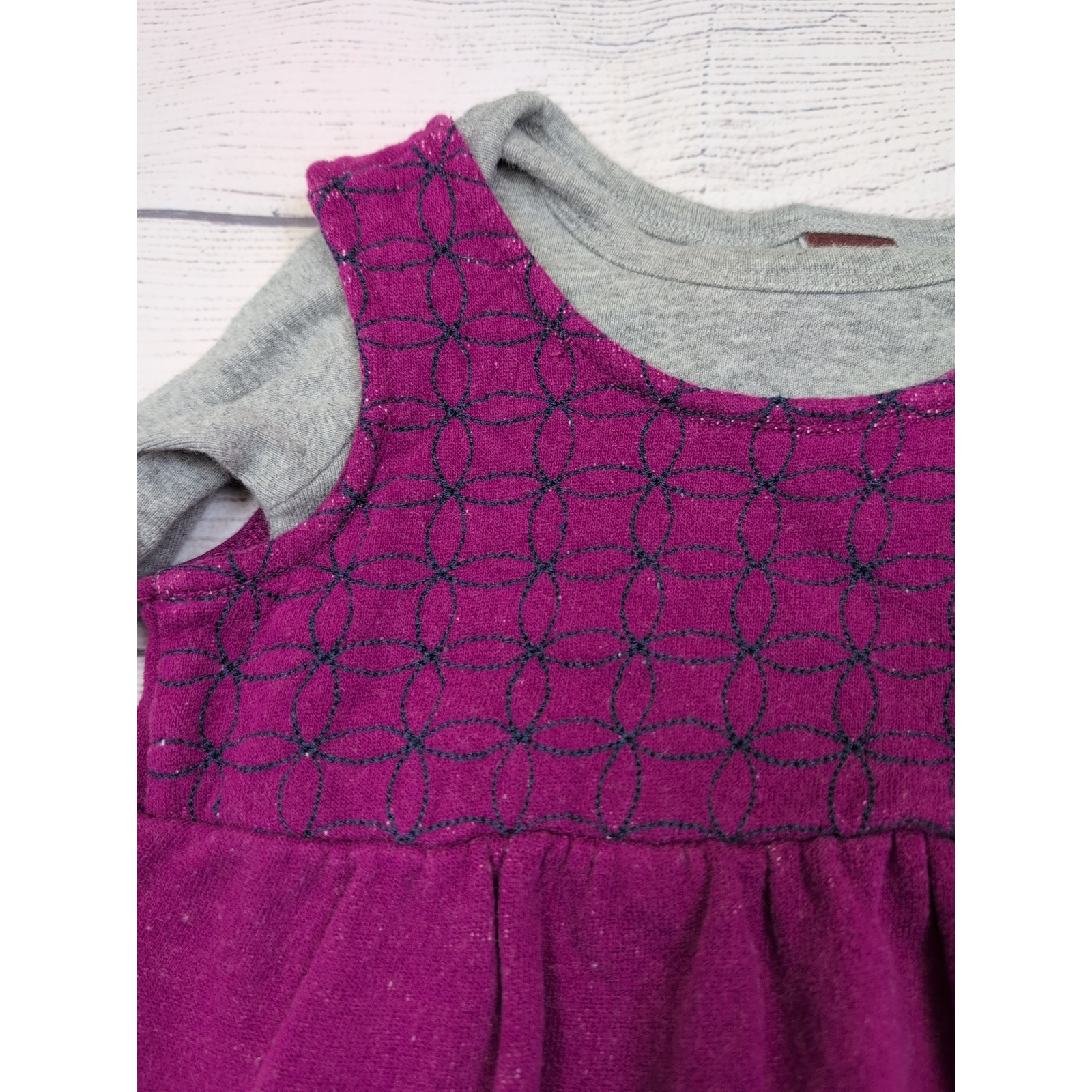 12/18m Tea Collection Embroidered Overalls & Bodysuit