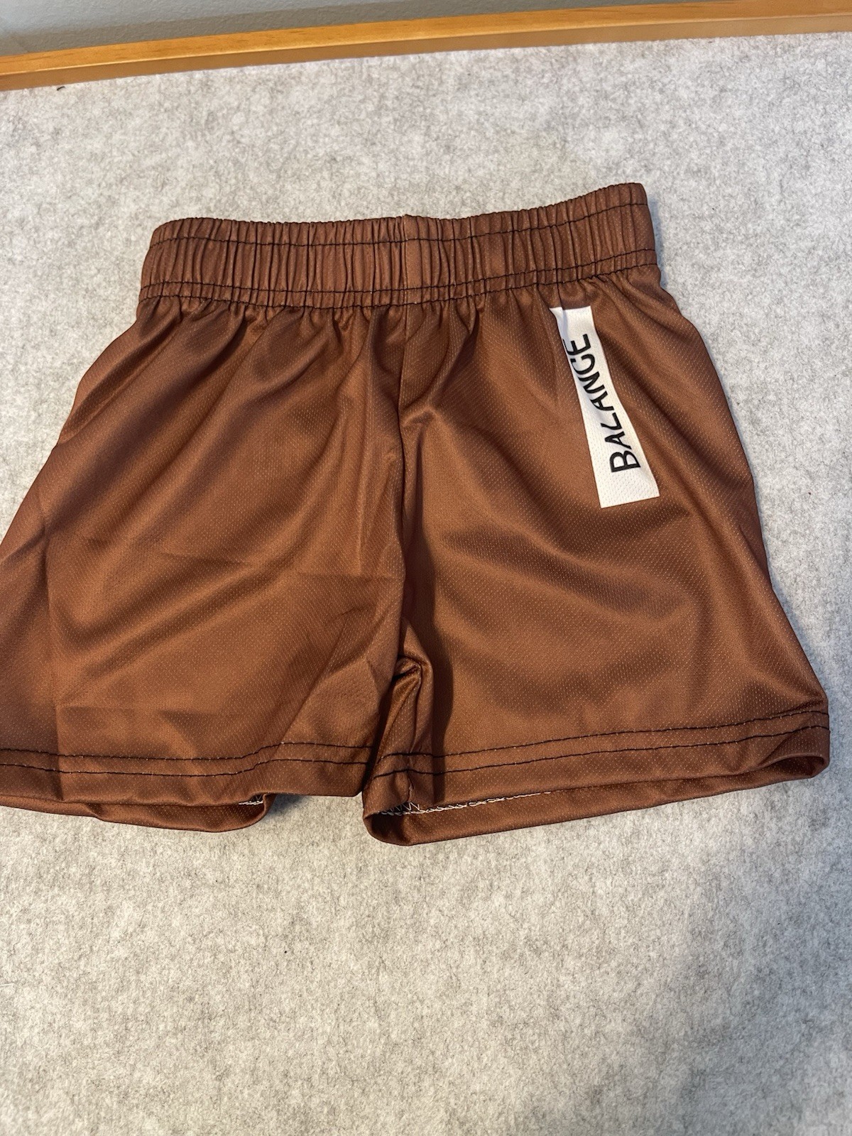 2pc Brown/White Colorblock Shorts Set T-Shirt & Shorts 3-4Y Polyester