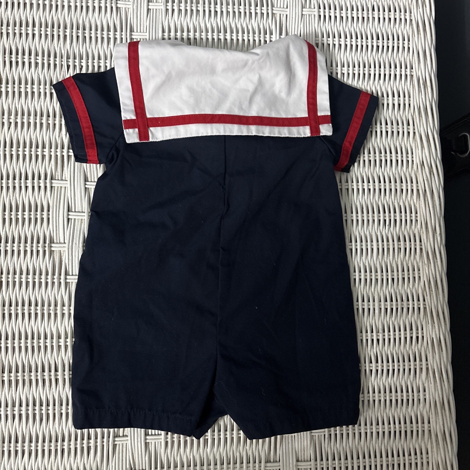 Goodlad Infant Boy Nautical Sailor Romper Sz 6 Months Anchor Buttons