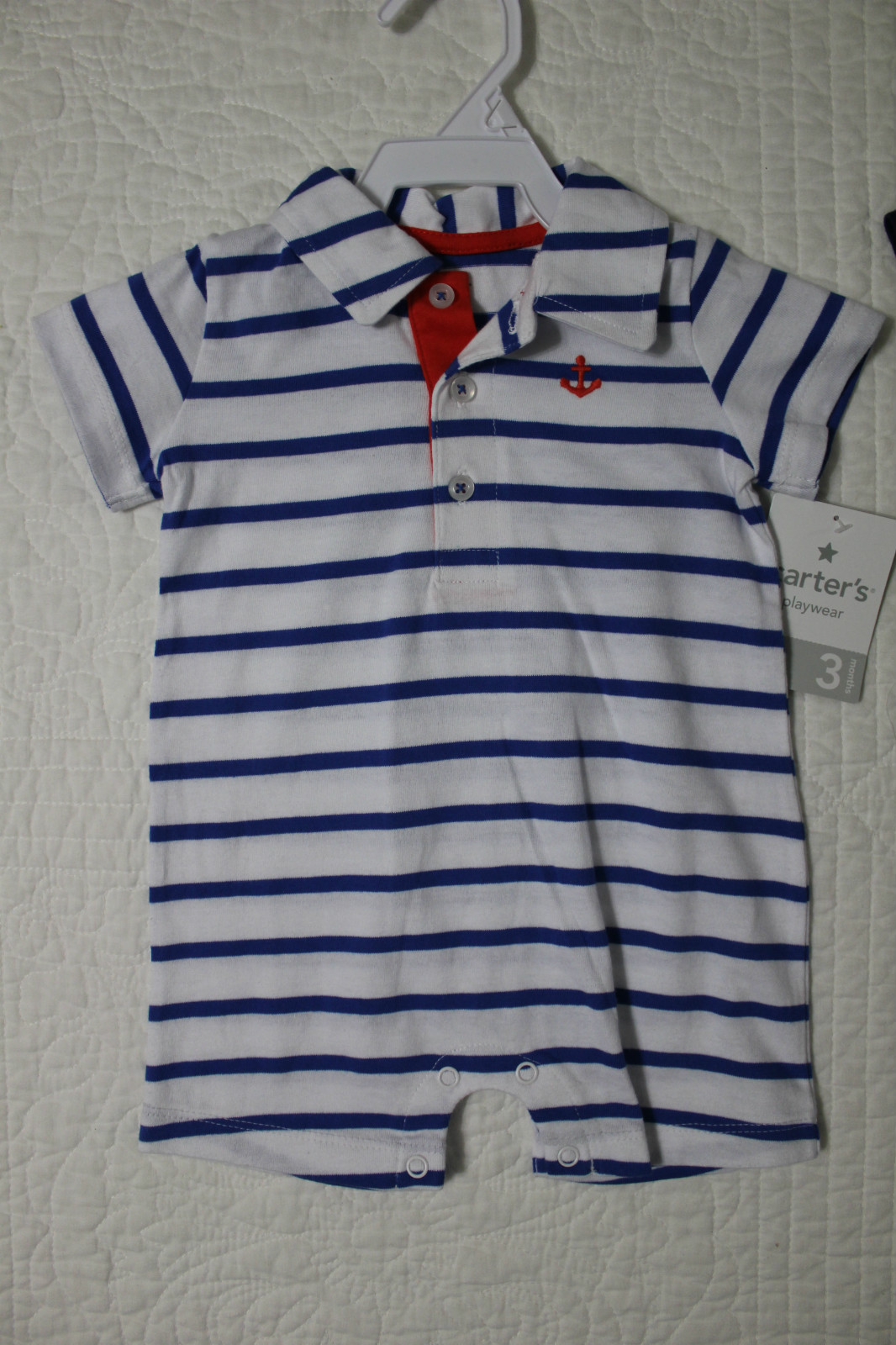 NEW CARTERS BOYS ONE PIECE ROMPER WITH COLLAR OUTFIT VARIOUS SIZES AND STYLES