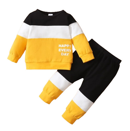 Baby Boy 2PCS Clothes Set Print Long Sleeve T-Shirt & Pants Autumn Outfit