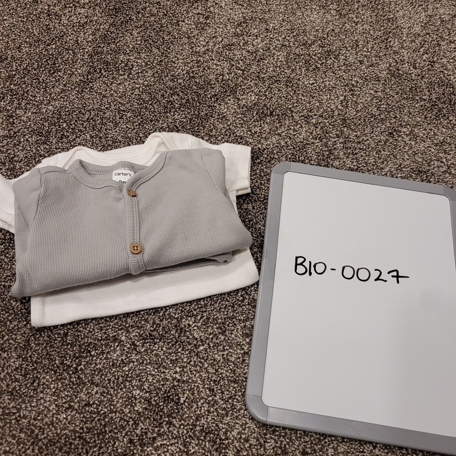 Carters Baby 9M 3pc Set Grey Ribbed Cardigan Pants Snuggle Bodysuit GCL15230-IGP
