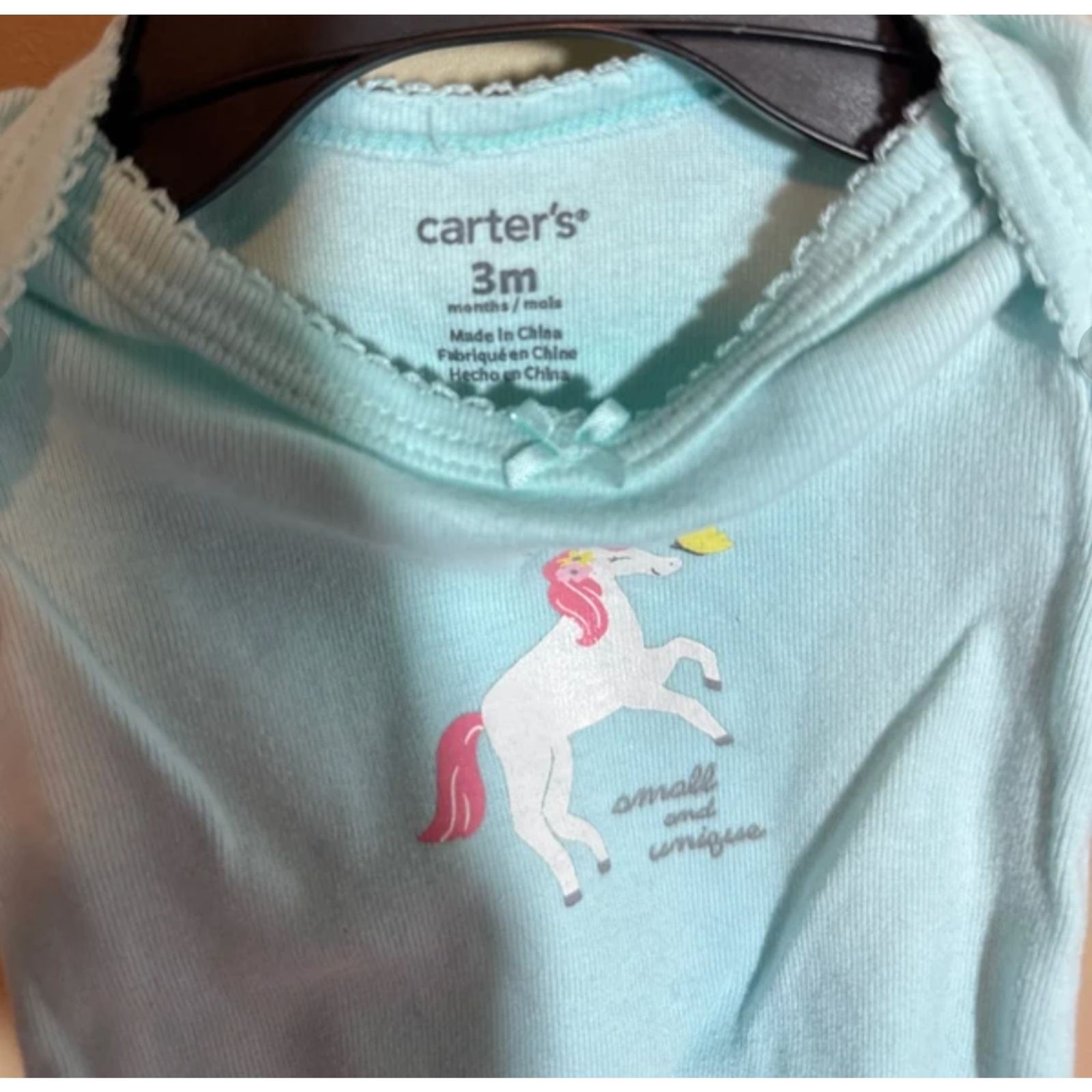 3m Carter’s 2pc Outfit Blue Unicorn Pink Bow Mesh Tiered Tutu Skirt 1072