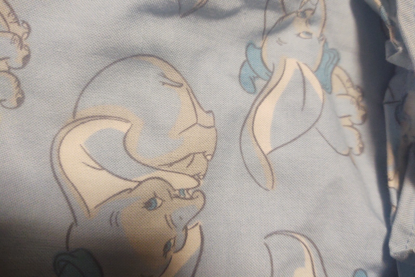 Disney Infant 6-9 Mon. Girls 3pc Blue Dumbo Elephant Outfit Pants Shirt Headband