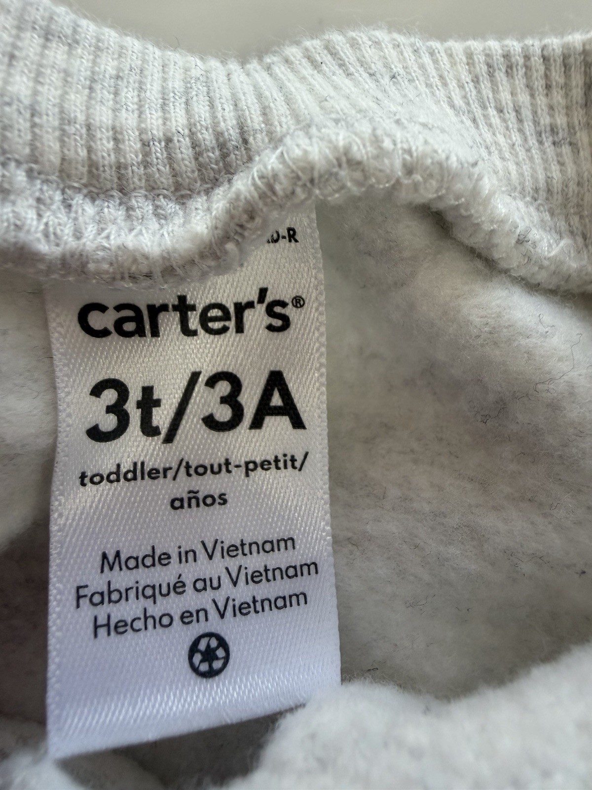 Carters Girl 3T Sweatshirt Sweatpants Set Stars Ruffles Legging Gray