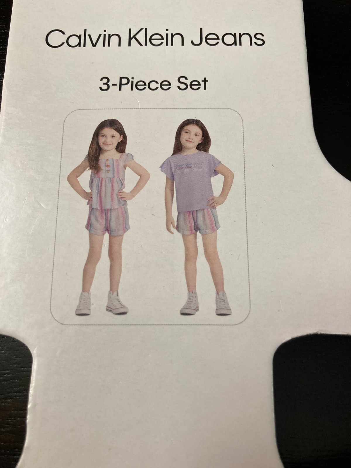 NWT CALVIN KLEIN JEANS Girl 3-Pcs set, Size: 2T, Multi Color
