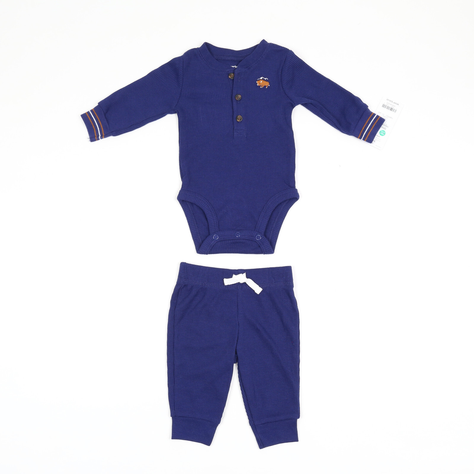 Carter’s Baby Boys Thermal Bodysuit and Pants 2 Piece Set Navy Size 3M