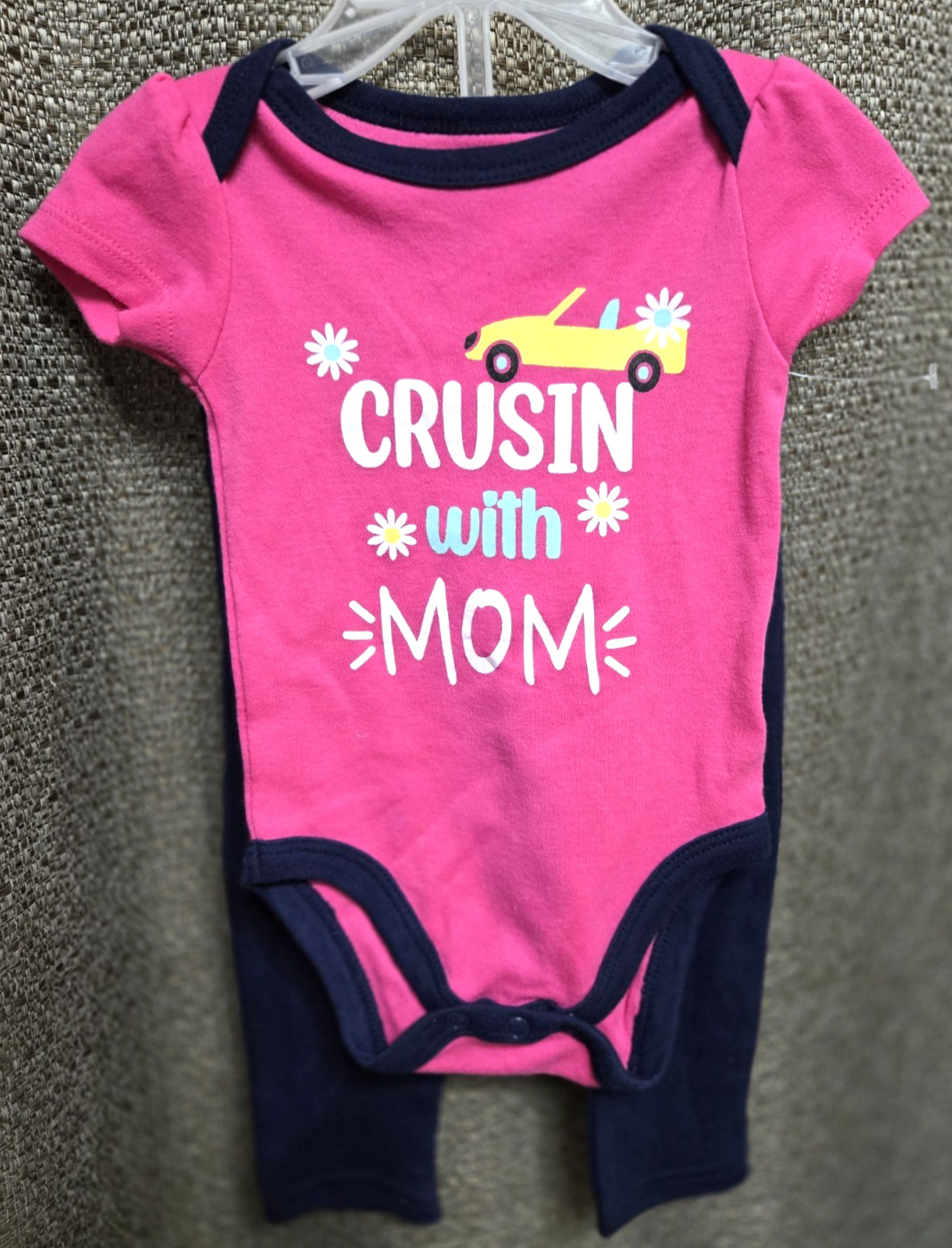 Kidgets Cruising With Mom 2 Piece Bodysuit Pants Set 3/6 Months NWT