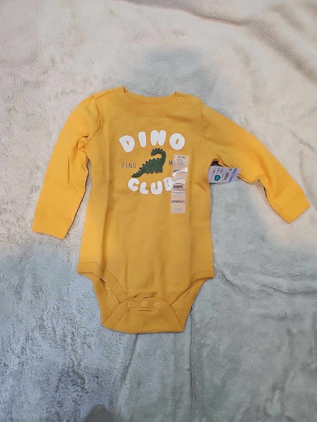 Garanimals Dino Club Yellow Long Sleeves with Blue Jeans Size 12 Months NWT
