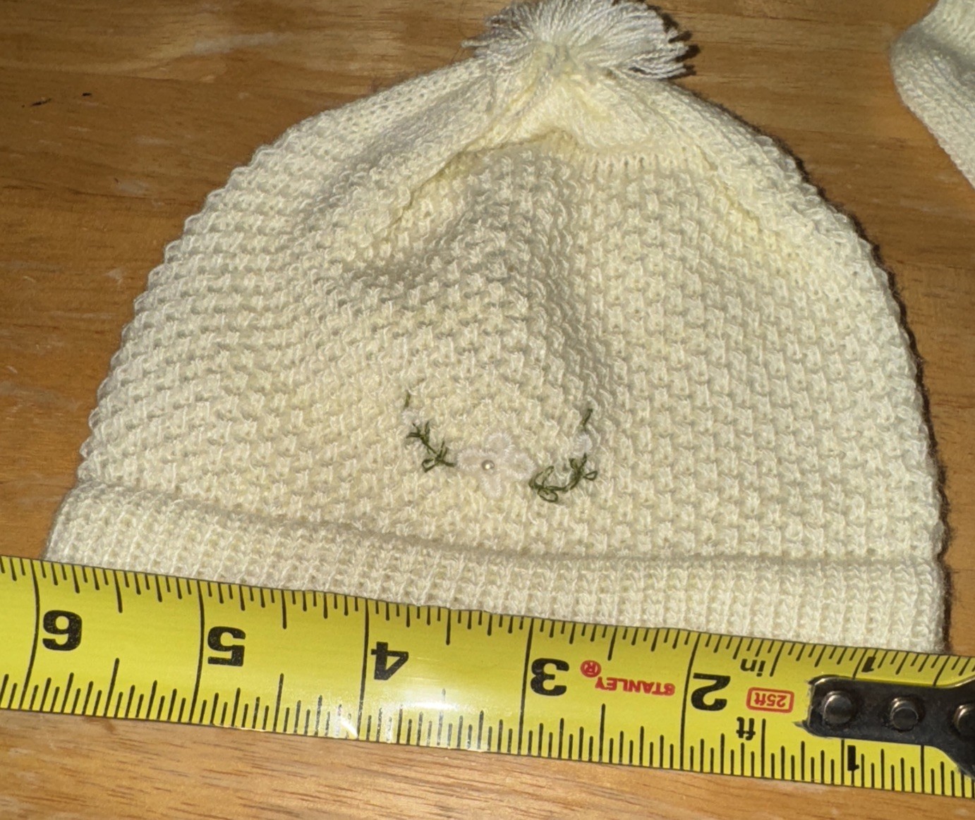Latnel Knit Baby Sweater 3 Pc Set Cardigan Hat Booties Butter Yellow 6-12 Month