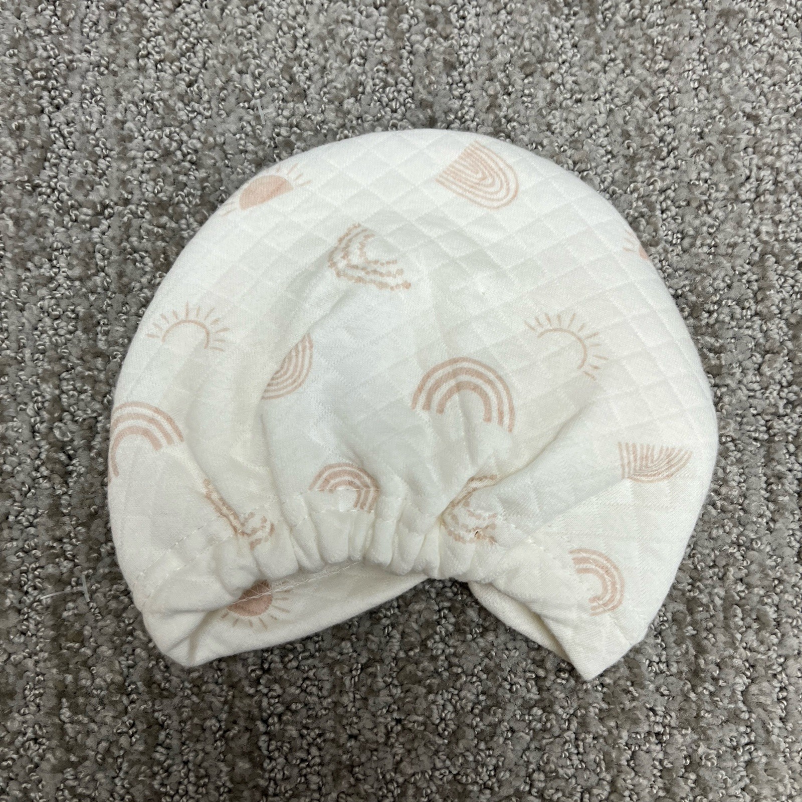 Catherine Malandrino Baby 3 Pc Quilted Top Pants Hat Baby 3/6 Mo Peachy Pink NWT