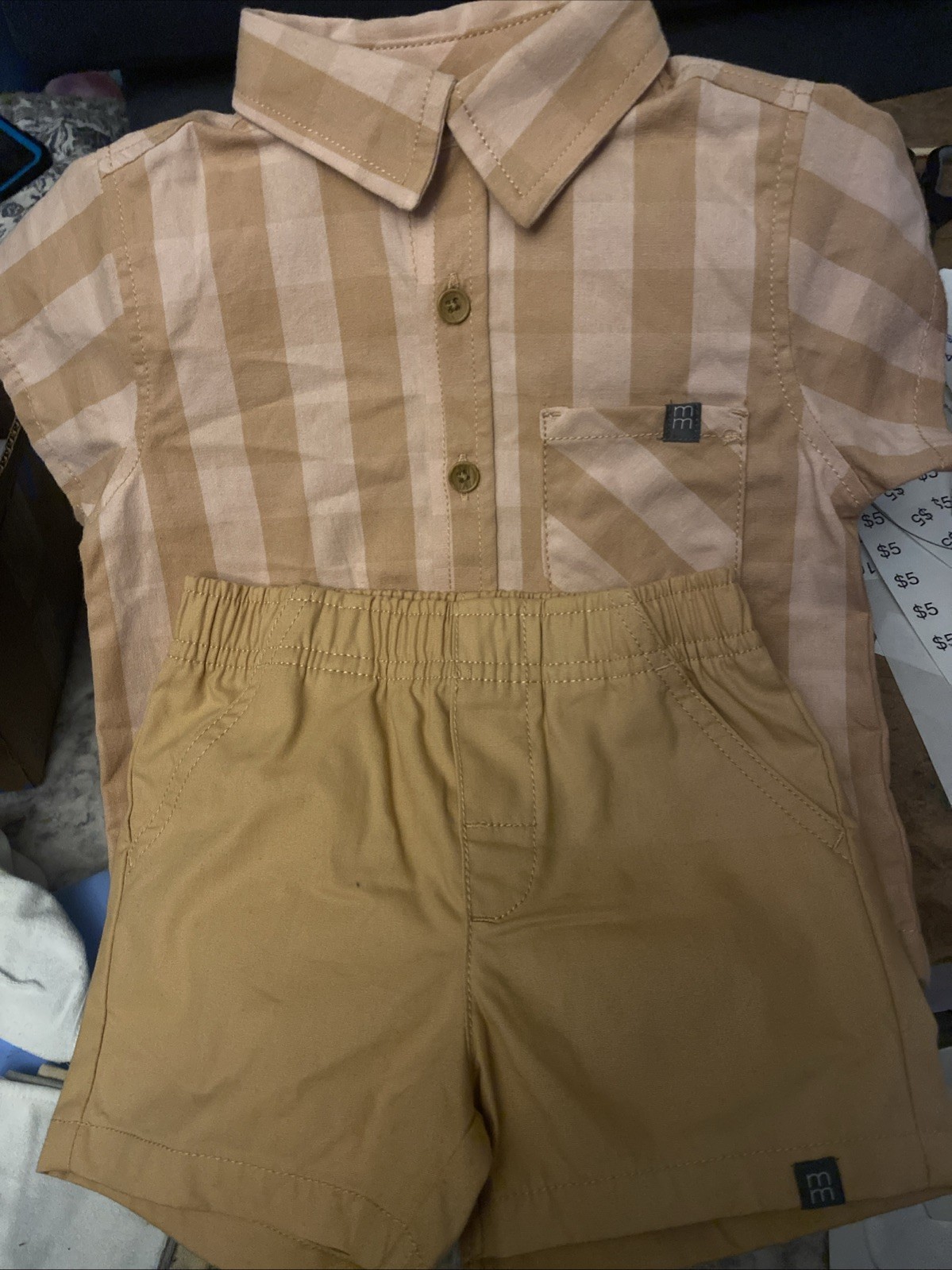 Modern Moments by Gerber Toddler Boy Resort Shirt & Short Outfit Set, 2-Pc 12 Mo