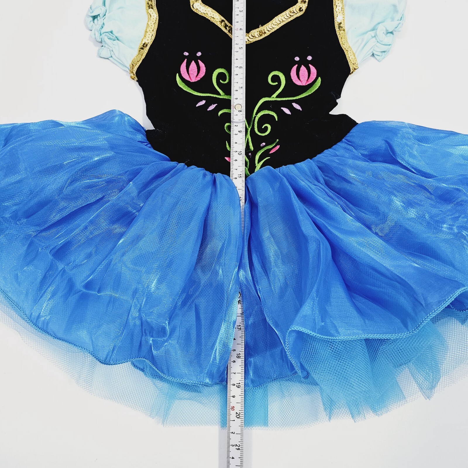 Little Girl XXL Frozen Anna Princess Romper Tutu Dress Outfit Halloween Costume