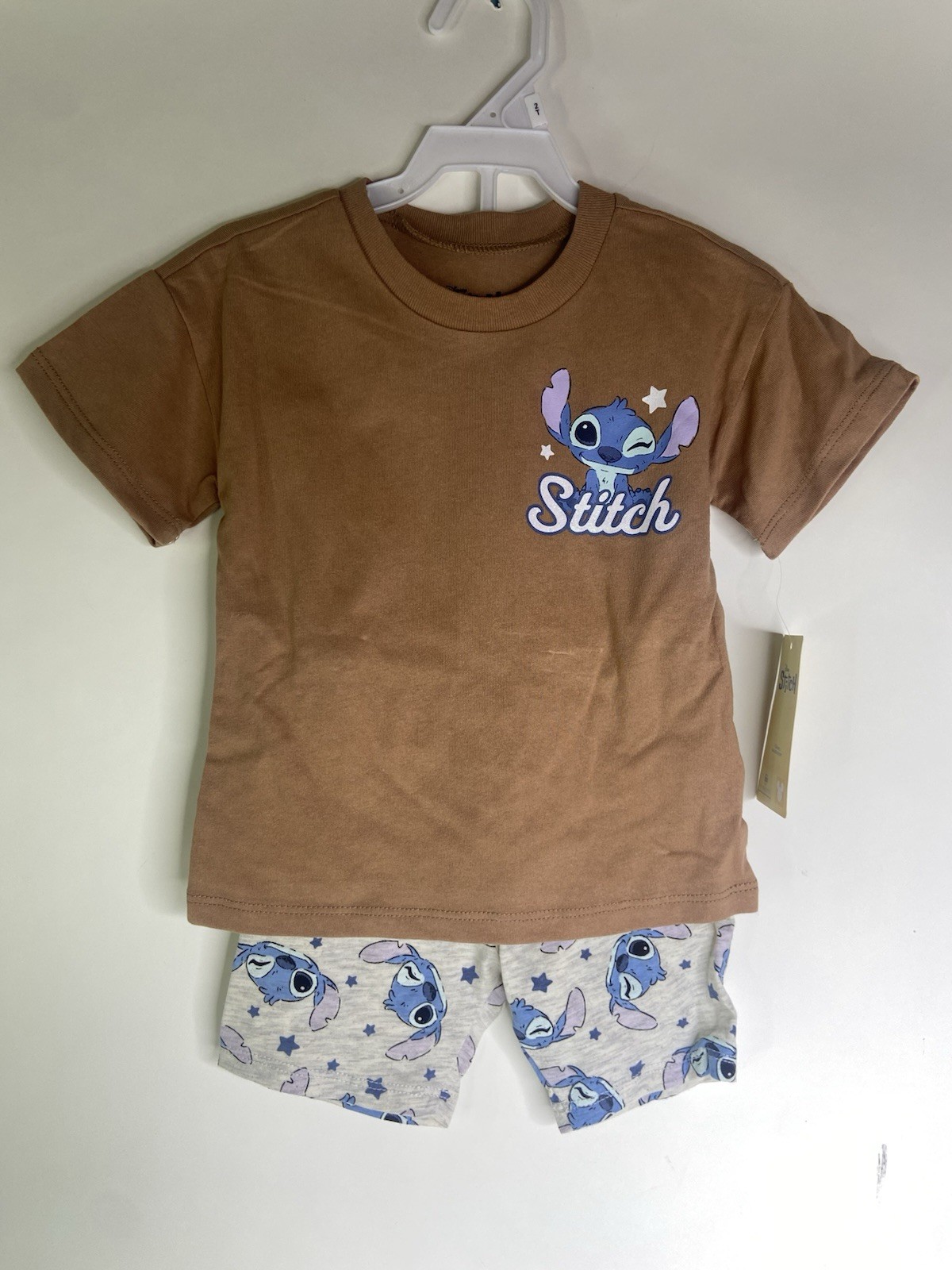 Disney Lilo and Stitch 2 Piece Shorts Top T-Shirt Matching Outfit Set Girls 2T