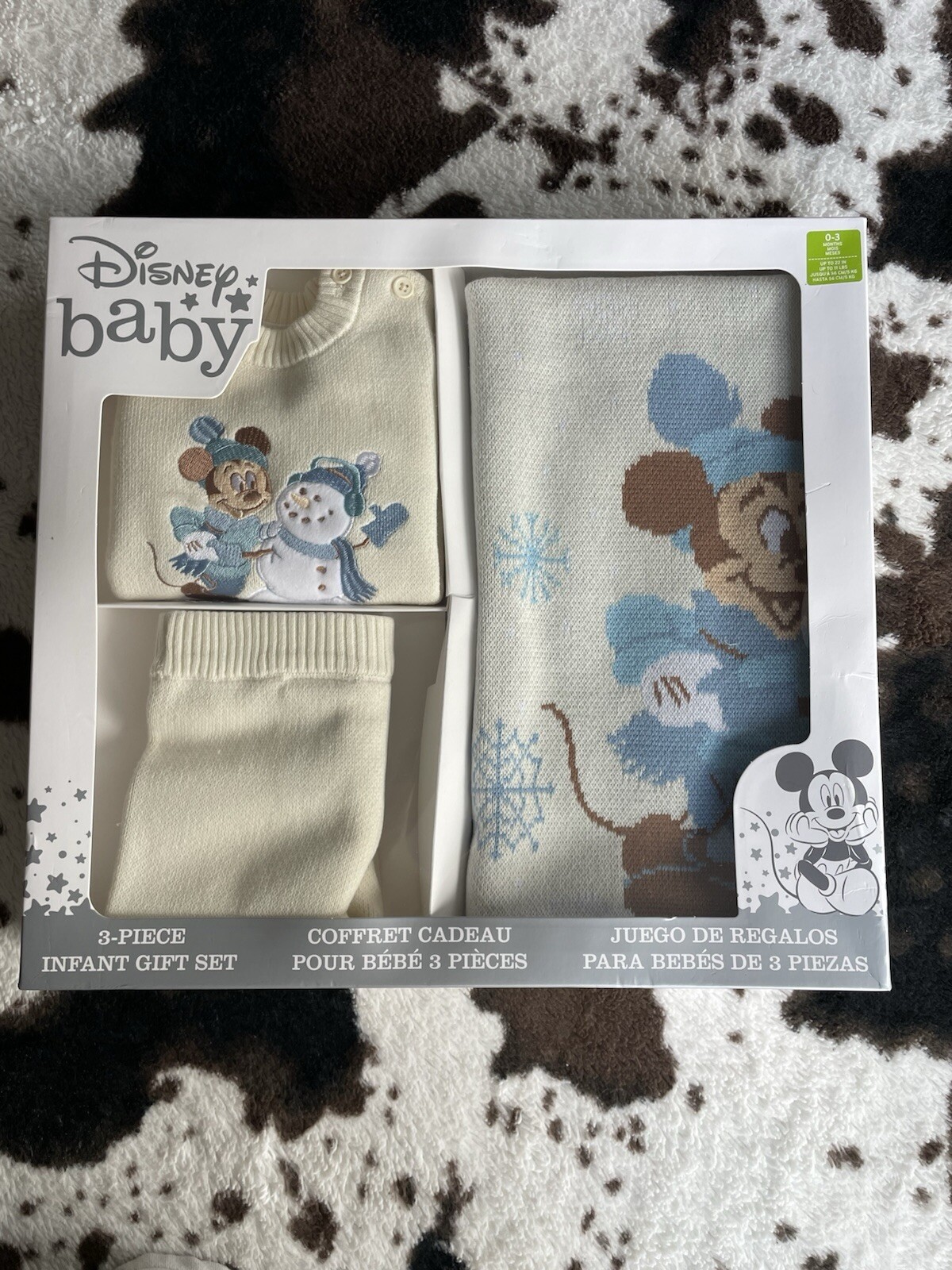 Disney Baby Infant Toddler Mickey Mouse Homestead Gift Set 3-Piece Sz: 0-3 NWT