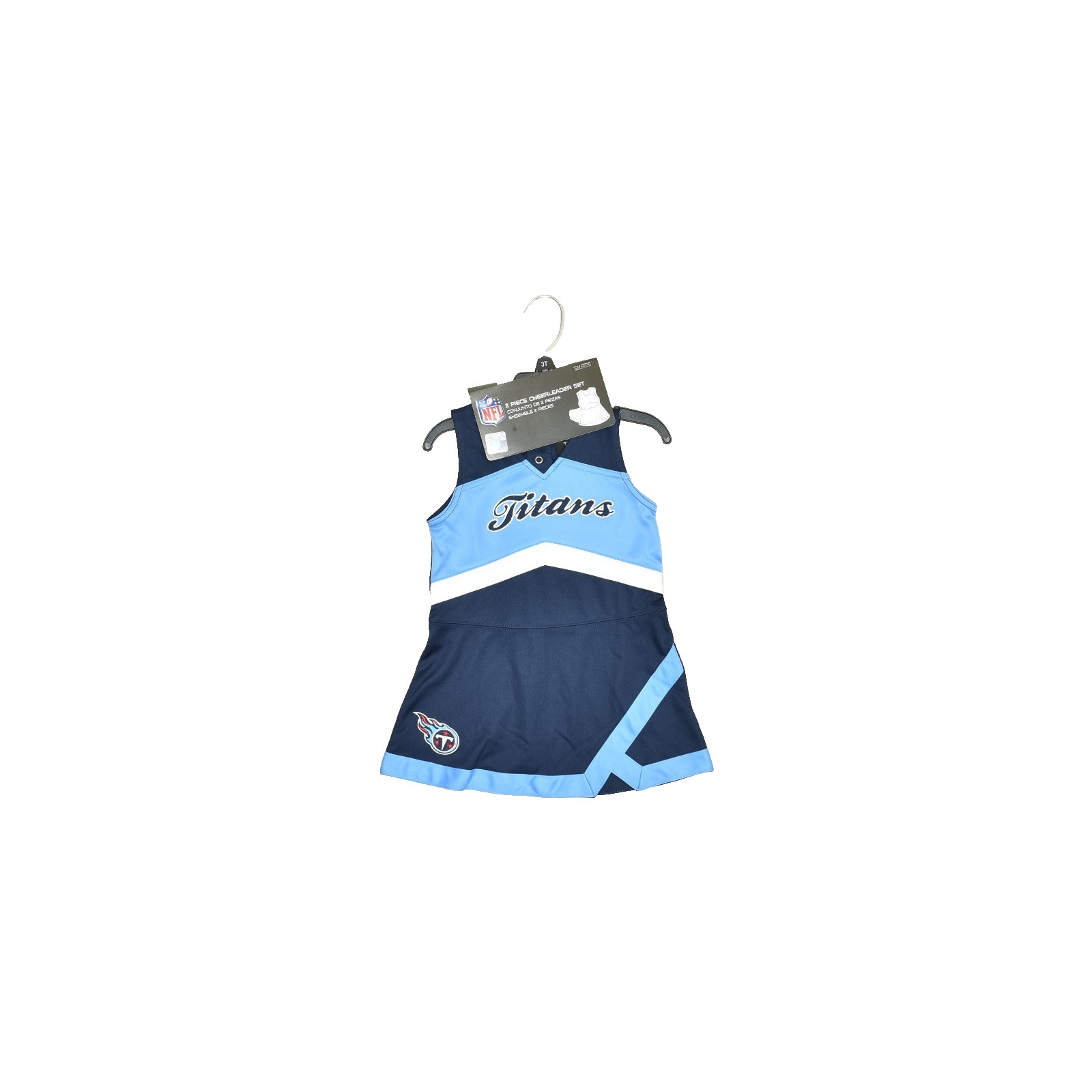 NEW NFL Team Apparel Titans Girls 2-Piece Cheerleader Set Blue Size 3T Polye