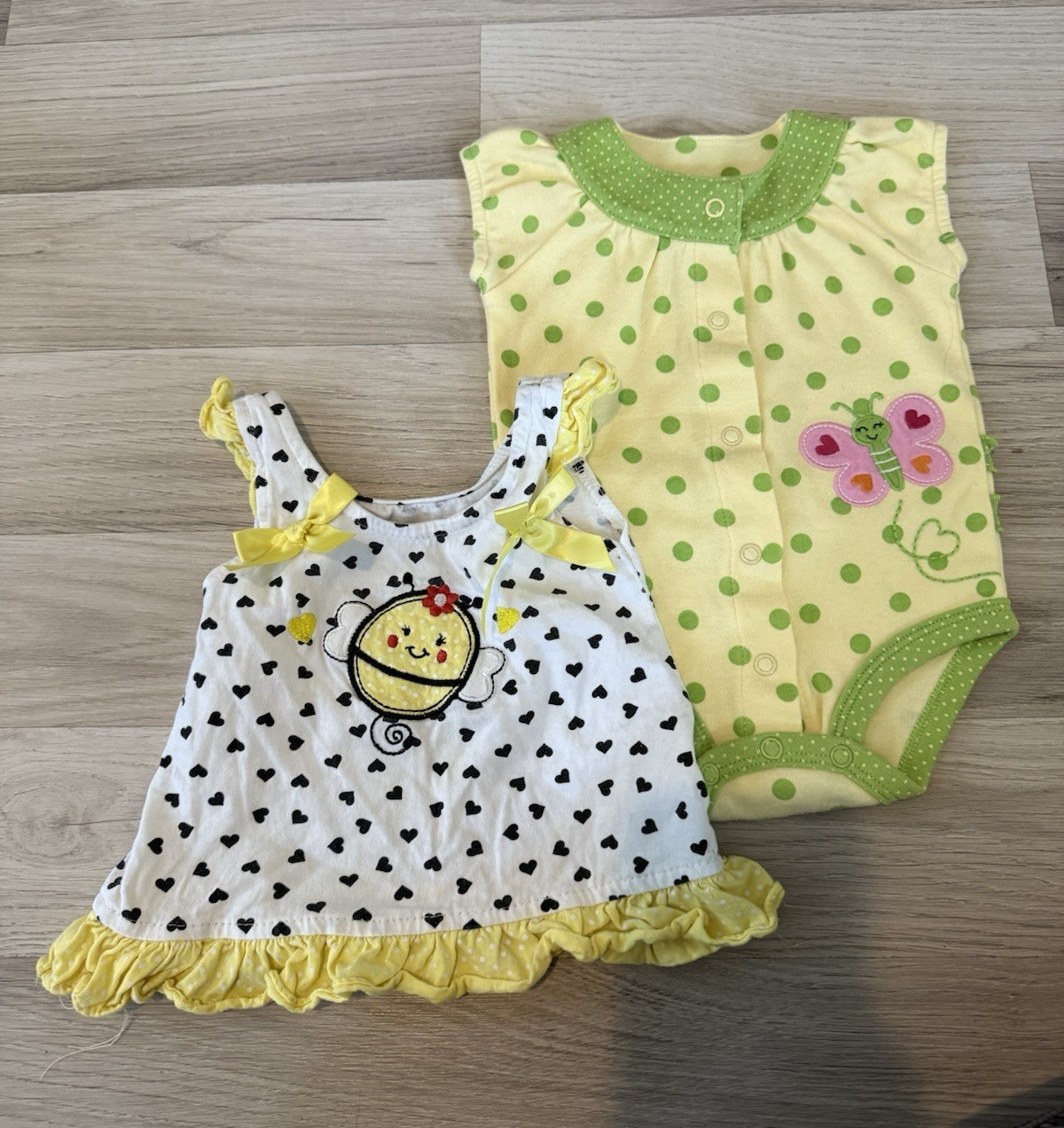 DDG Darlings & Carter’s 2pc Girls Outfit Set 6-9M/3M Sleeveless Cotton. Whimsy